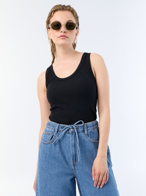 Camiseta de tirantes básica acanalada - Kiabi