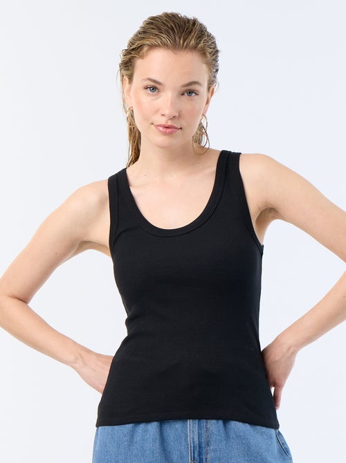 Camiseta de tirantes básica acanalada - Kiabi