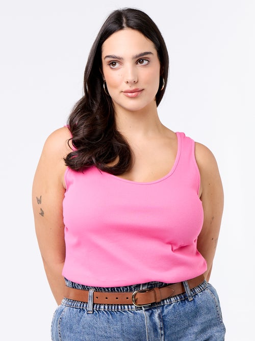 Camiseta de tirantes básica acanalada - Kiabi