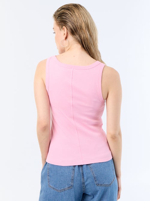 Camiseta de tirantes básica acanalada - Kiabi