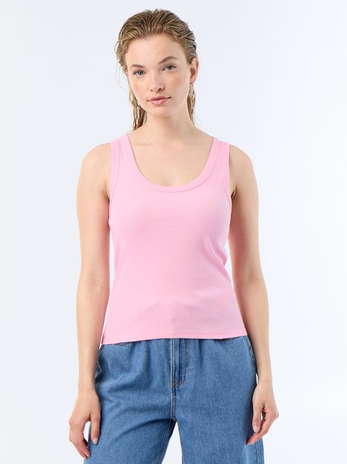 Camiseta de tirantes básica acanalada - Kiabi