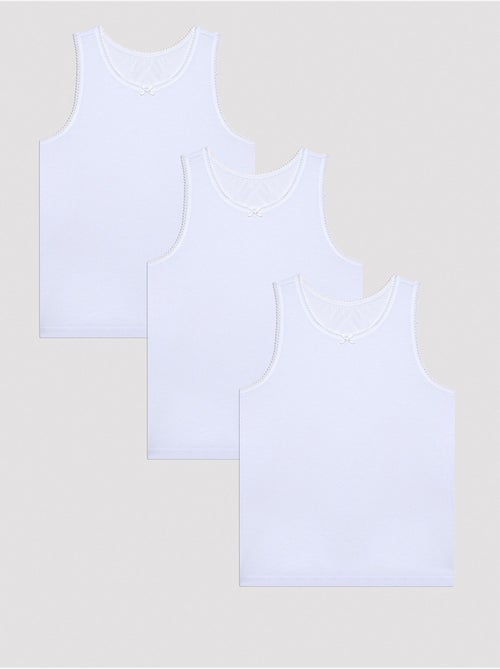 Camiseta de tirantes básica de algodón, pack de 3 penti - Kiabi Camiseta de tirantes básica de algodón, pack de 3 penti - Kiabi