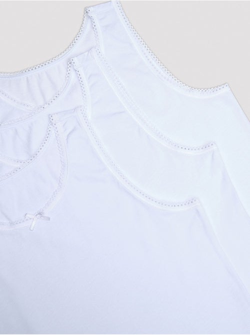 Camiseta de tirantes básica de algodón, pack de 3 penti - Kiabi Camiseta de tirantes básica de algodón, pack de 3 penti - Kiabi
