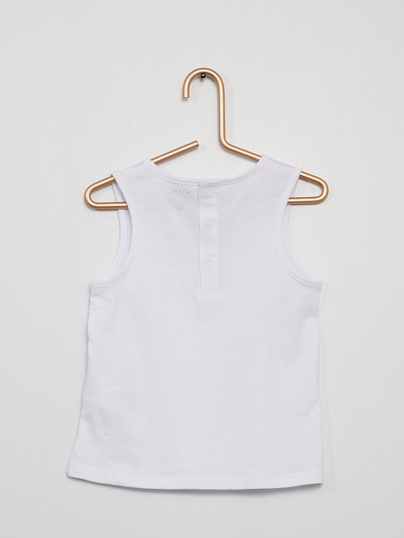Camiseta De Tirantes Blanco KOALA BAY - Diseño Tropical, Tejido Transpirable, Ideal Para Verano Y Playa
