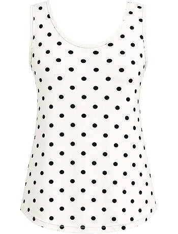 Camiseta de tirantes casual con escote en u en mezcla de algodón mixray