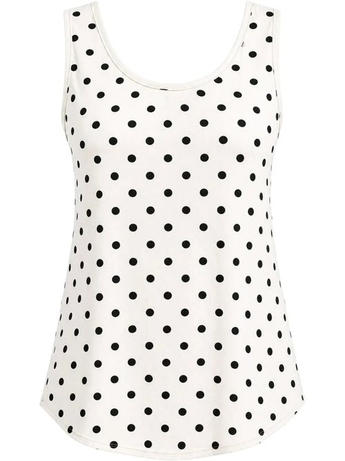 Camiseta de tirantes casual con escote en u en mezcla de algodón mixray - Kiabi