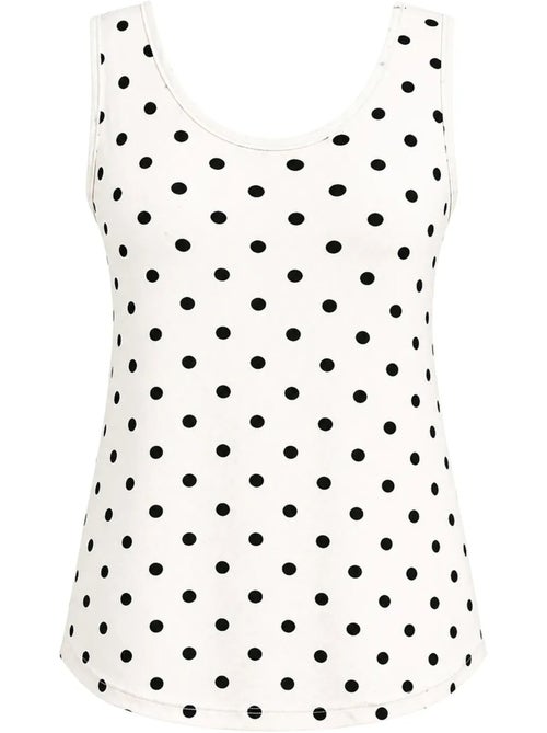 Camiseta de tirantes casual con escote en u en mezcla de algodón mixray - Kiabi