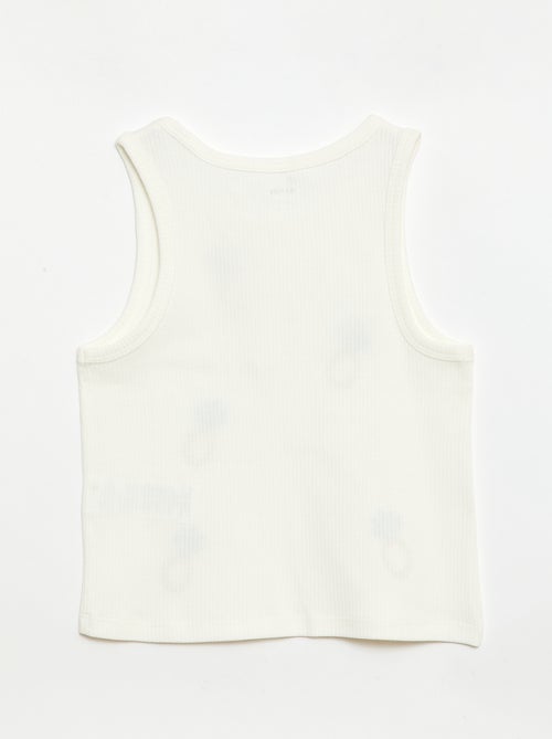 Camiseta de tirantes con bordados fantasía - Kiabi