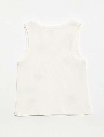 Camiseta de tirantes con bordados fantasía