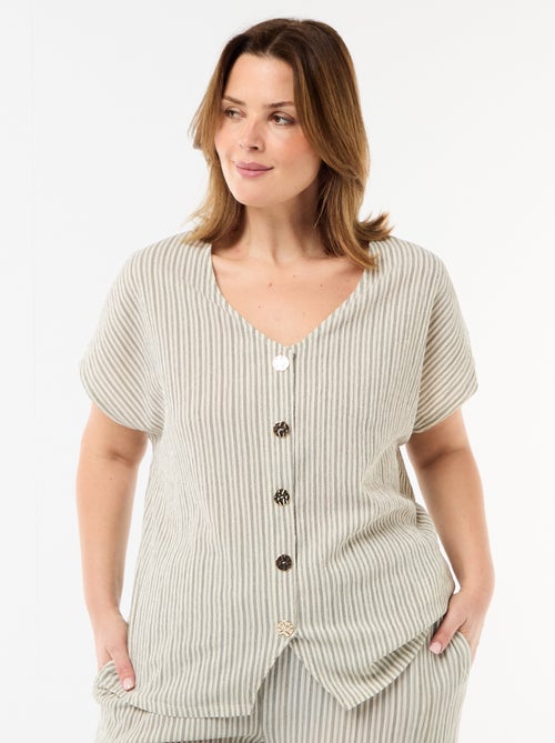 Camiseta de tirantes con botones dorados - Kiabi