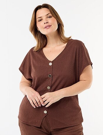 Camiseta de tirantes con botones dorados