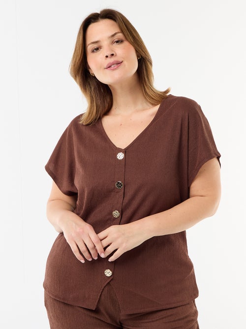 Camiseta de tirantes con botones dorados - Kiabi