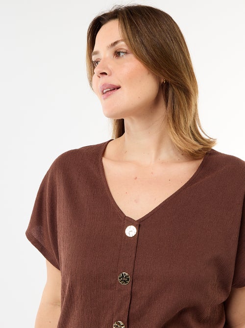 Camiseta de tirantes con botones dorados - Kiabi