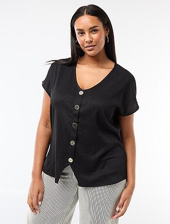 Camiseta de tirantes con botones dorados