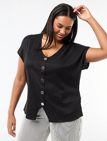 Camiseta de tirantes con botones dorados