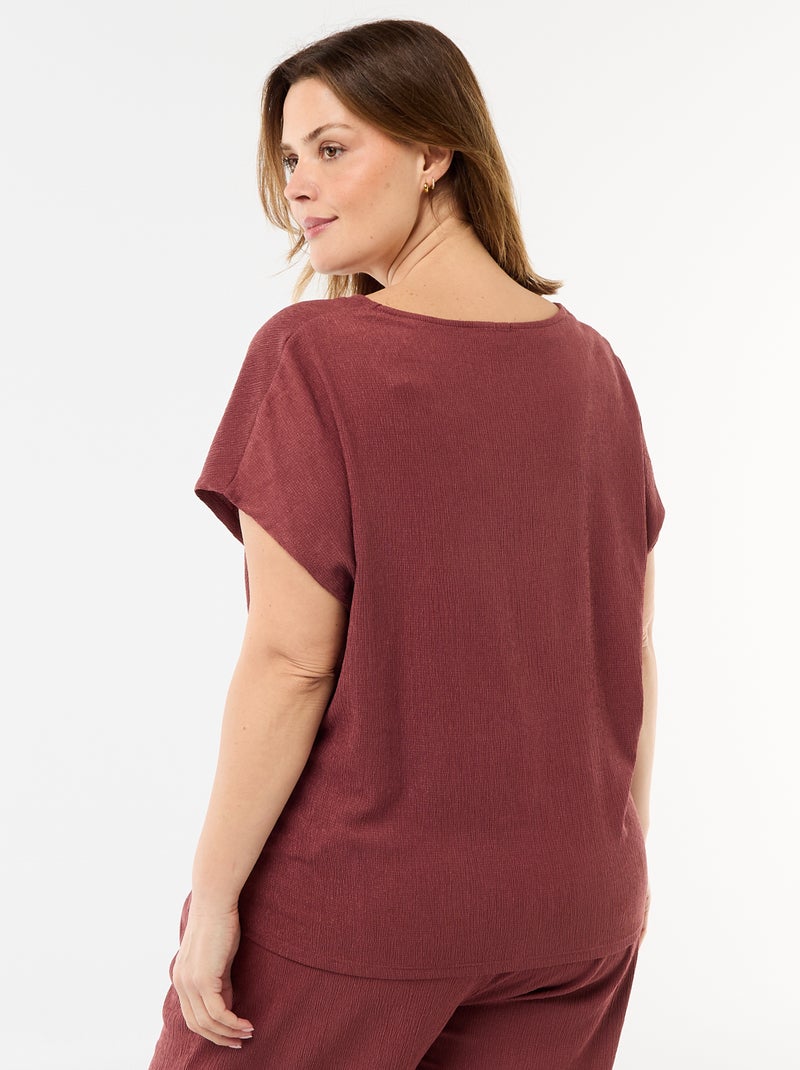 Camiseta de tirantes con botones dorados Rojo - Kiabi