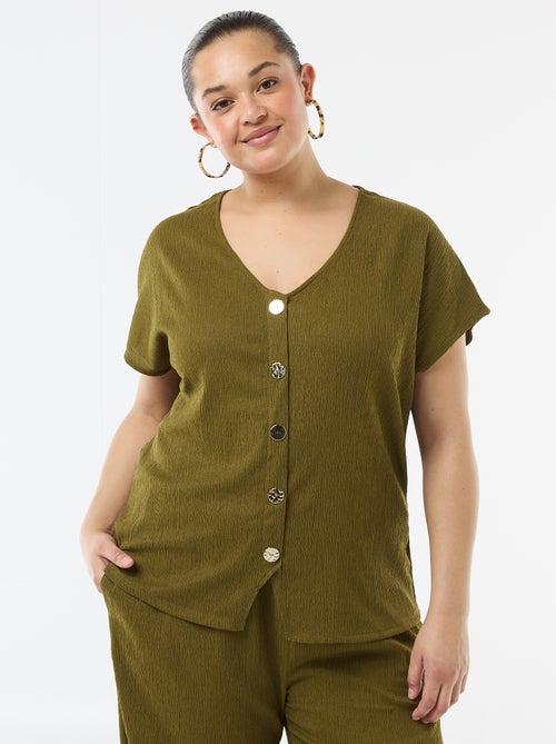 Camiseta de tirantes con botones dorados - Kiabi
