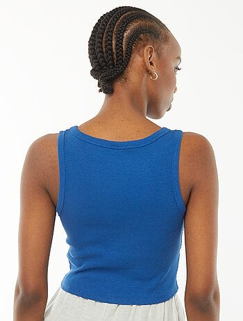 Camiseta de tirantes con cuello americano
