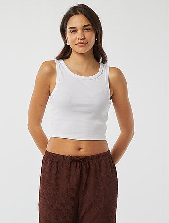 Camiseta de tirantes con cuello americano