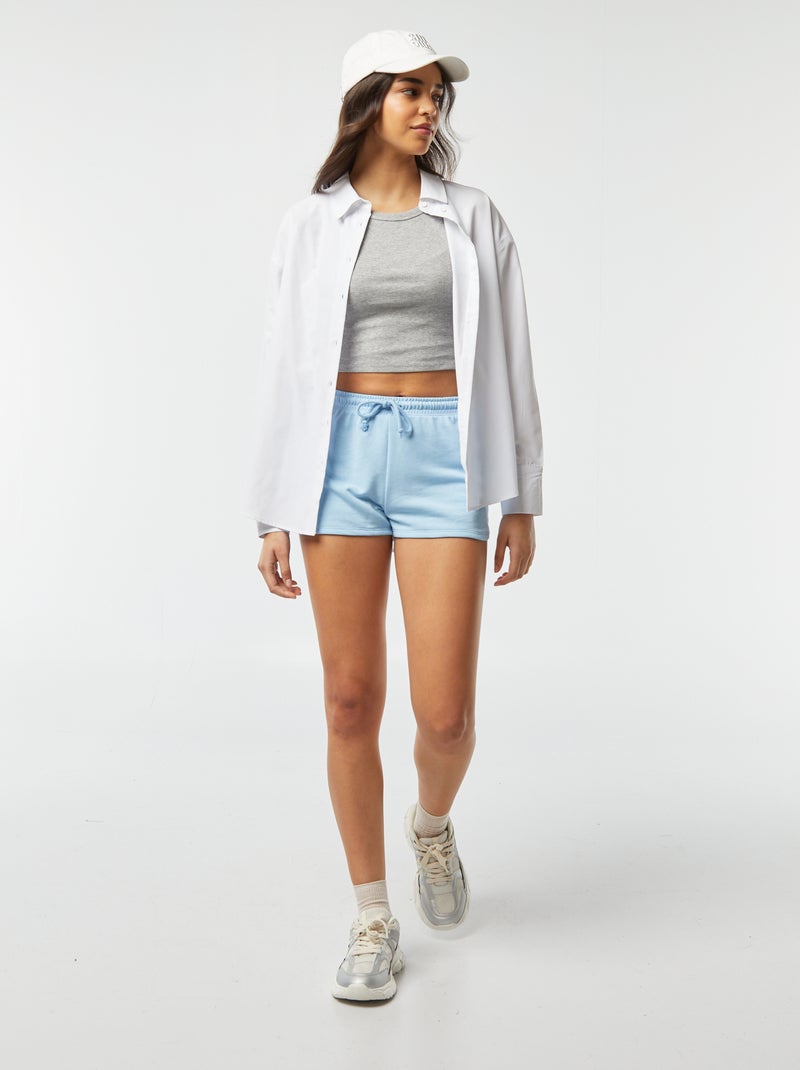 Camiseta de tirantes con cuello americano Gris - Kiabi