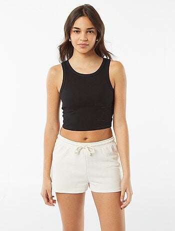 Camiseta de tirantes con cuello americano