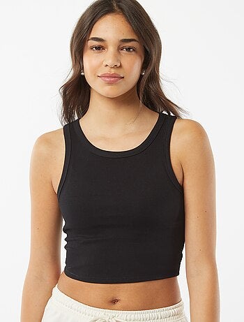 Camiseta de tirantes con cuello americano