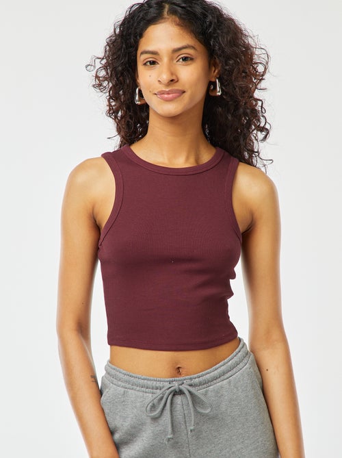 Camiseta de tirantes con cuello americano - Kiabi
