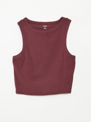 Camiseta de tirantes con cuello americano