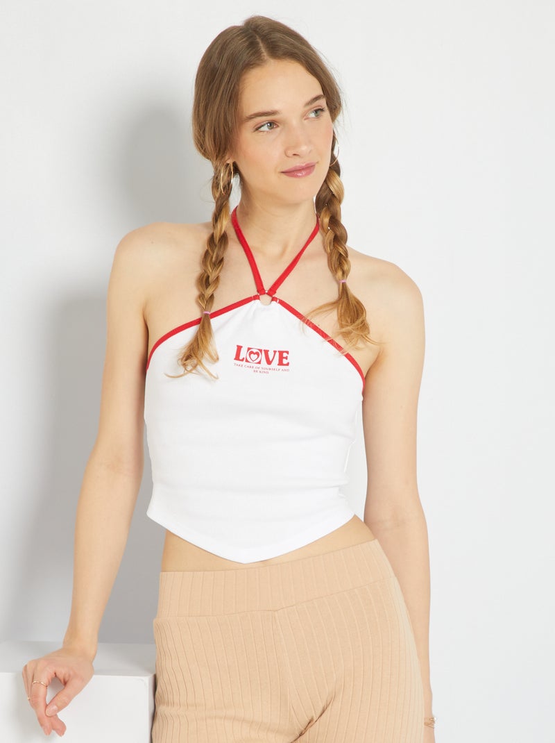 Camiseta de tirantes con espalda abierta ROJO - Kiabi