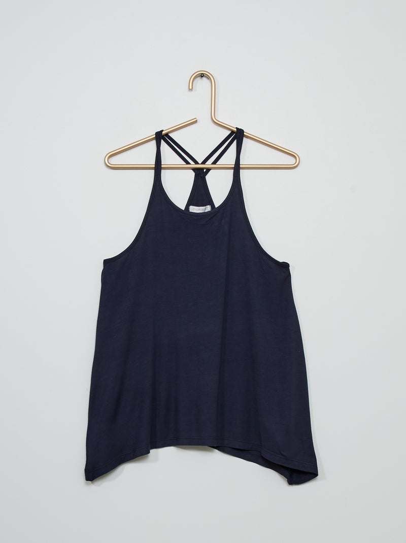 Camiseta de tirantes con espalda olímpica azul marino - Kiabi