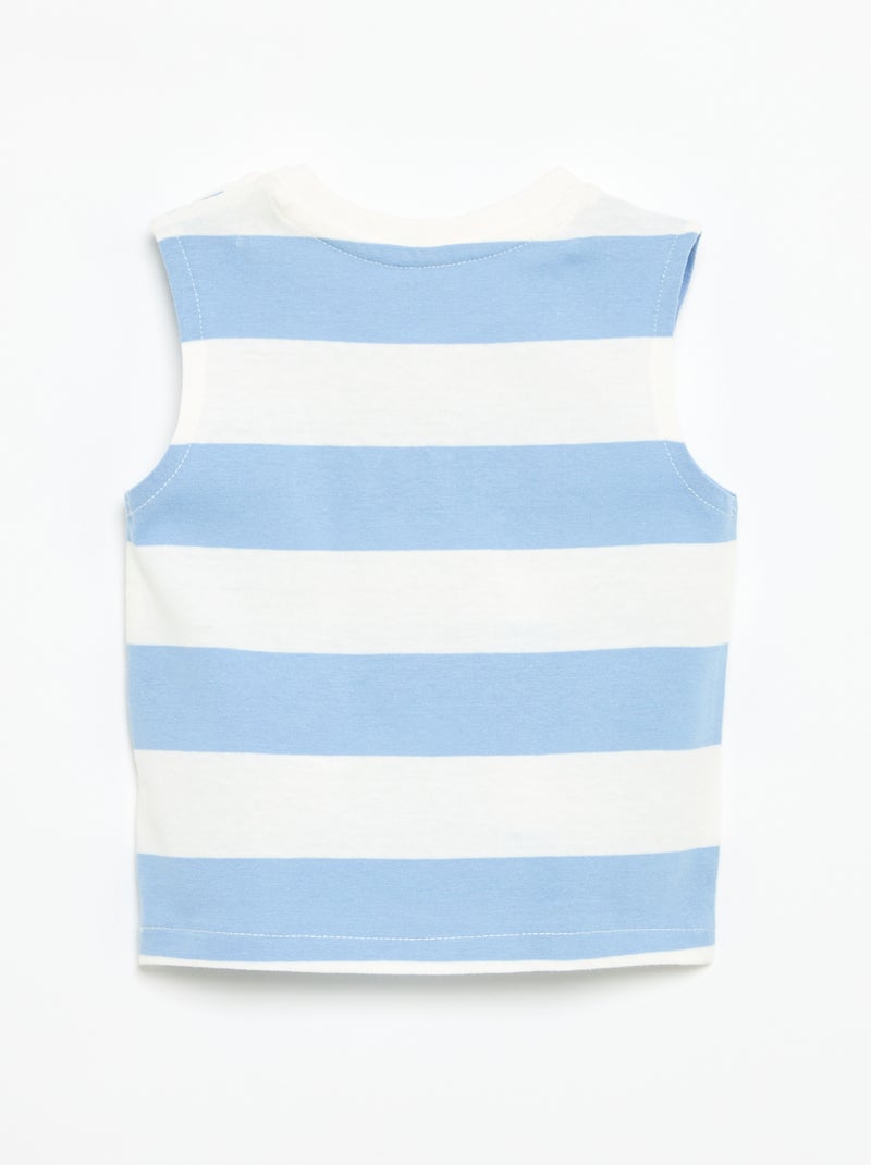 Camiseta de tirantes con estampado delantero Azul - Kiabi