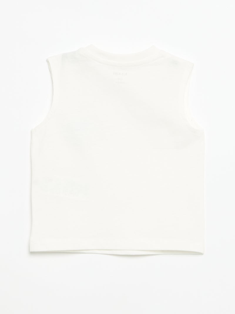 Camiseta de tirantes con estampado delantero Blanco - Kiabi