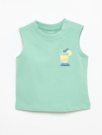 Camiseta de tirantes con estampado delantero