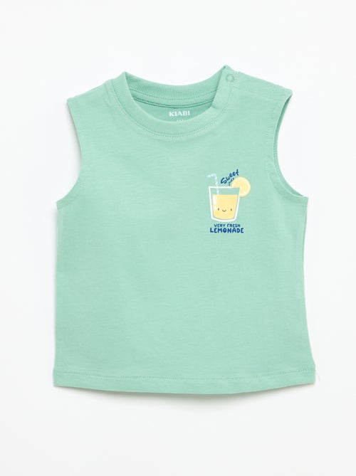 Camiseta de tirantes con estampado delantero - Kiabi