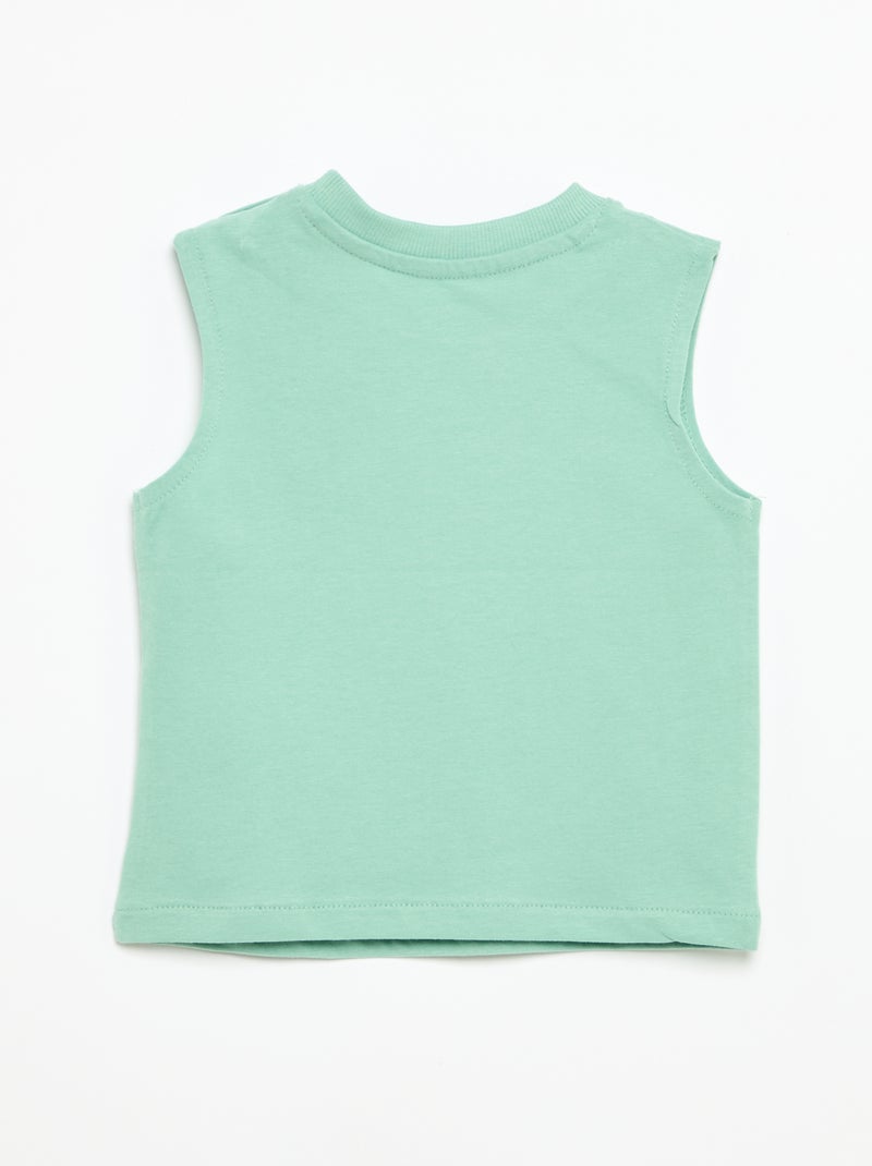 Camiseta de tirantes con estampado delantero Verde - Kiabi