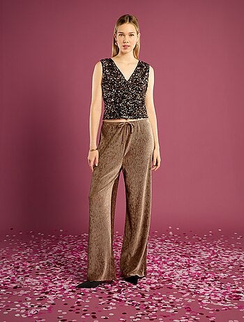 Camiseta de tirantes con lentejuelas