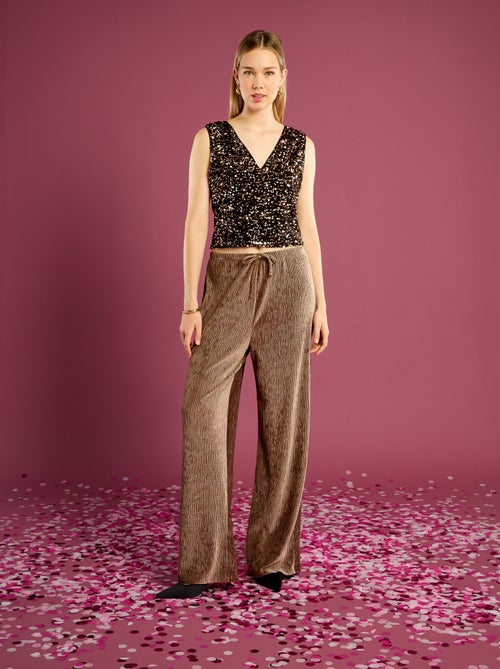 Camiseta de tirantes con lentejuelas - Kiabi