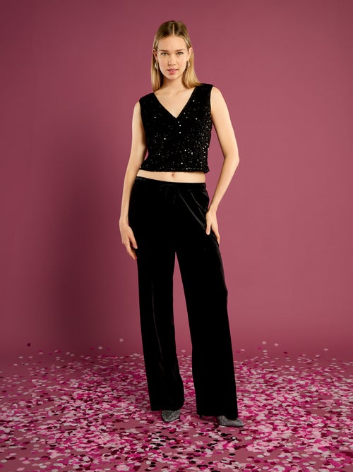 Camiseta de tirantes con lentejuelas - Kiabi