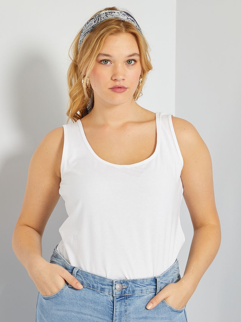 Camiseta de tirantes con motivo Blanco - Kiabi