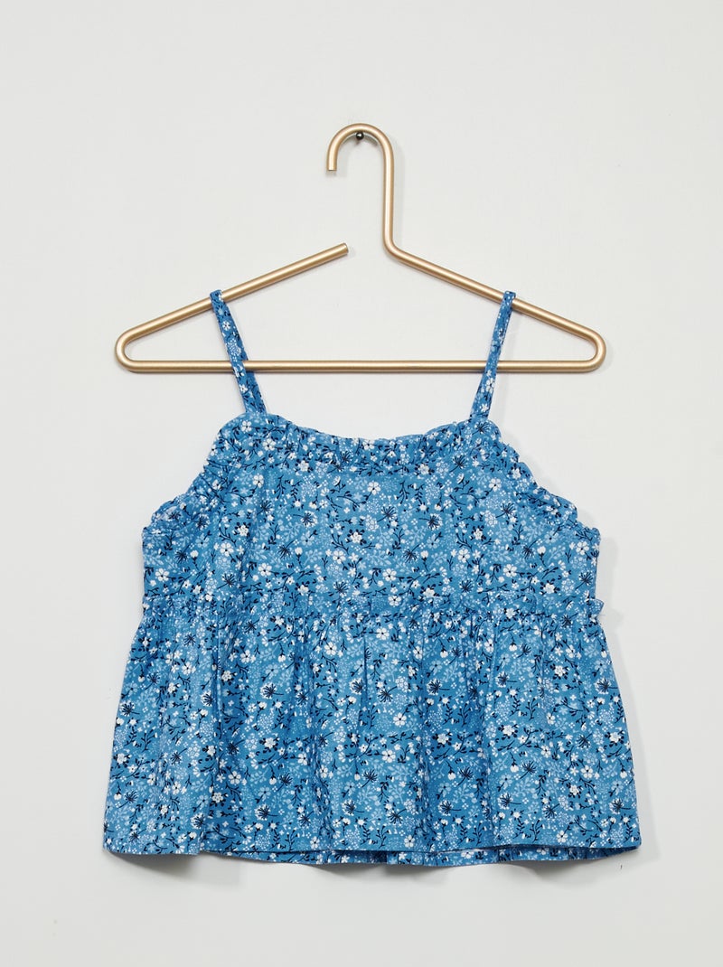 Camiseta de tirantes con motivos AZUL - Kiabi