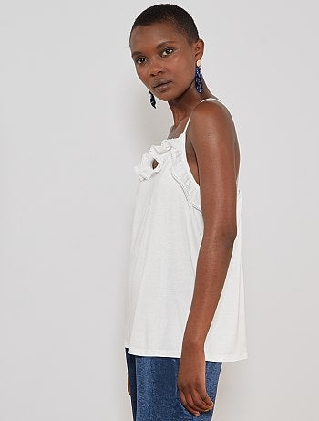 Camiseta de tirantes con volantes - Kiabi
