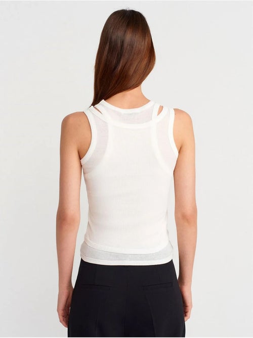 Camiseta de tirantes crop acanalada de algodón dilvin - Kiabi