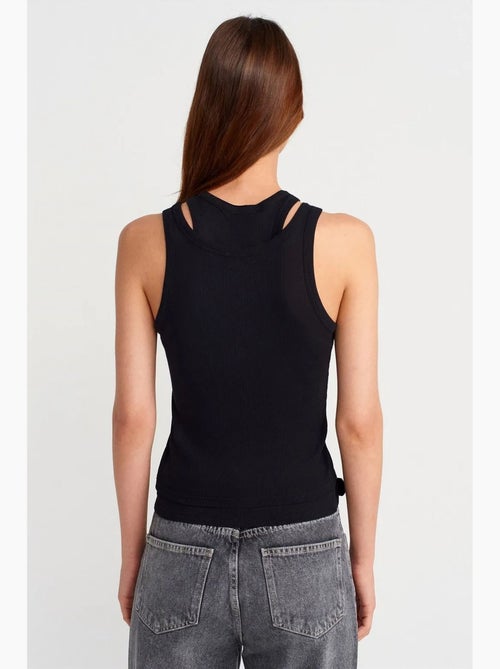 Camiseta de tirantes crop acanalada de algodón dilvin - Kiabi Camiseta de tirantes crop acanalada de algodón dilvin - Kiabi