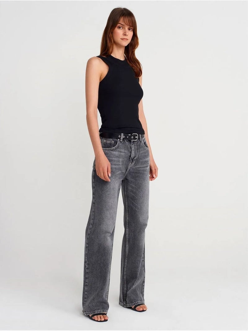 Camiseta de tirantes crop acanalada de algodón dilvin Negro - Kiabi