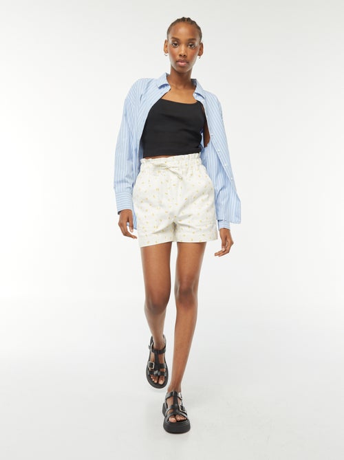 Camiseta de tirantes crop top de punto de canalé - Kiabi