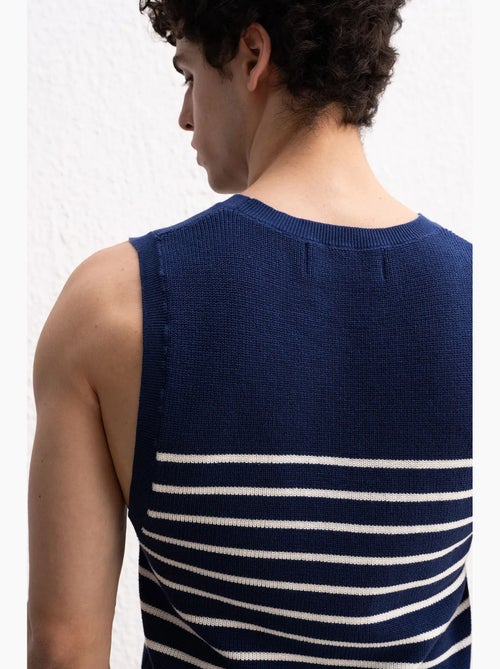 Camiseta de tirantes cuello redondo ajustada a rayas giesto - Kiabi Camiseta de tirantes cuello redondo ajustada a rayas giesto - Kiabi
