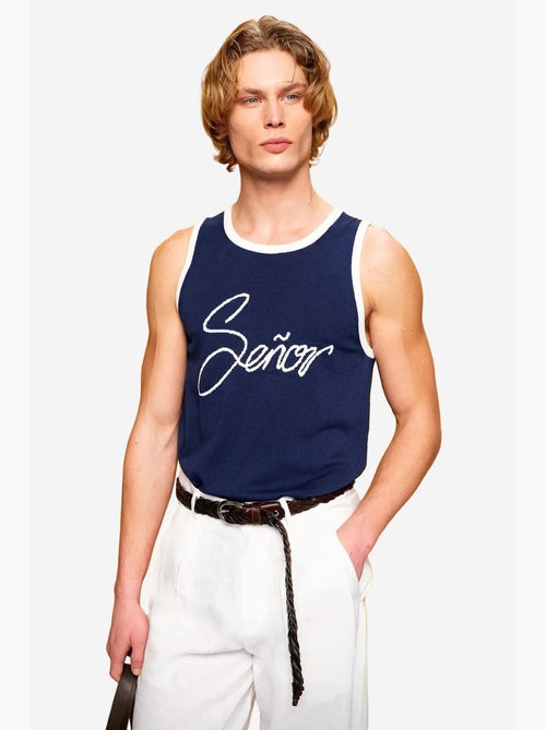 Camiseta de tirantes cuello redondo ajustada algodón giesto - Kiabi Camiseta de tirantes cuello redondo ajustada algodón giesto - Kiabi