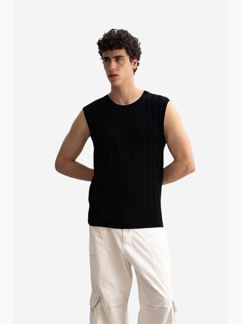 Camiseta de tirantes cuello redondo canalé giesto - Kiabi Camiseta de tirantes cuello redondo canalé giesto - Kiabi