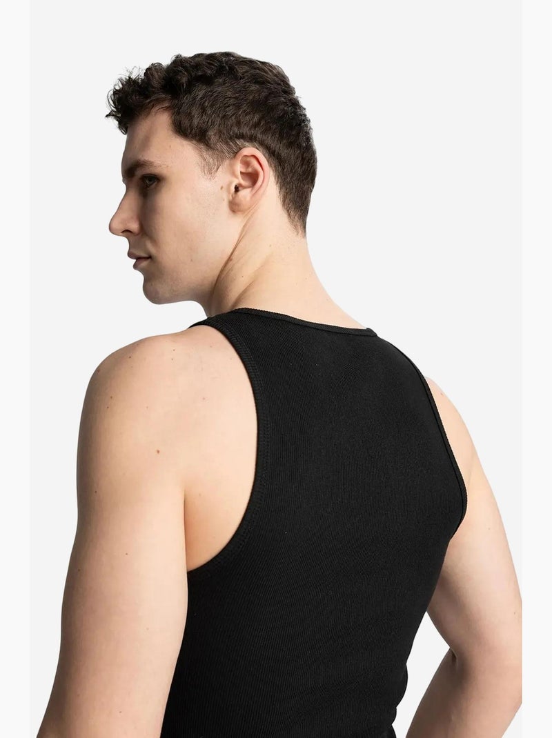 Camiseta de tirantes cuello u ajustada giesto Negro - Kiabi