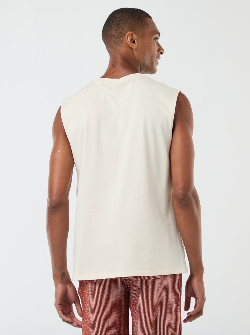 Camiseta de tirantes de algodón Blanco - Kiabi